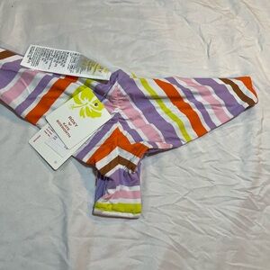 Roxy Striped Purple Bikini Bottom size medium